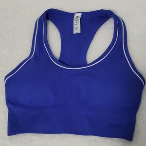 Velocity Royal Blue Racerback Sports Bra with White Trim